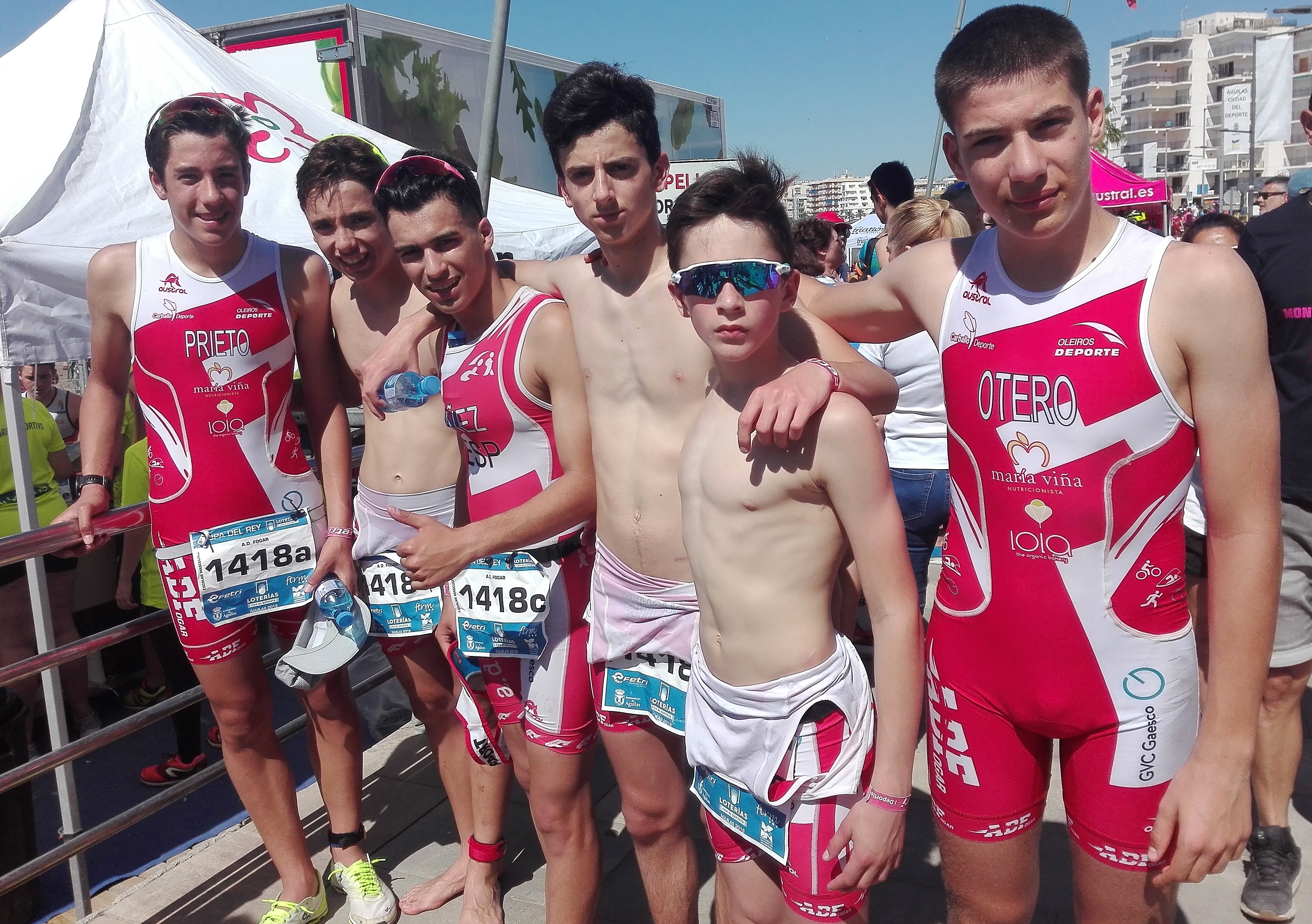 Gran fin de semán para os triatletas do Fogar en Águilas e Oleiros