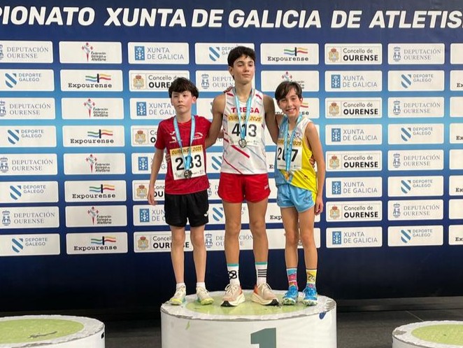 Iago Bello Subcampión Galego Sub14 dos 2.000 metros lisos