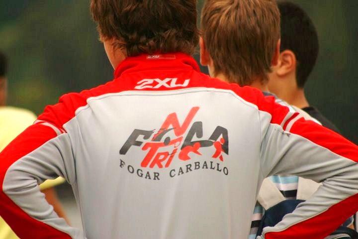 El equipo masculino del Fogar 3º en el Duatlón de Monforte