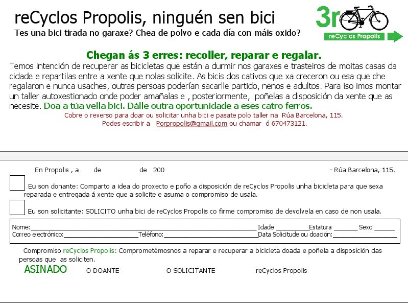 reCyclos Própolis: nadie sin bicicleta, ¡dona la tuya!