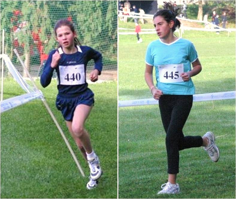 Rebeca Carnota y Belén Piña al Provincial de Cross Escolar