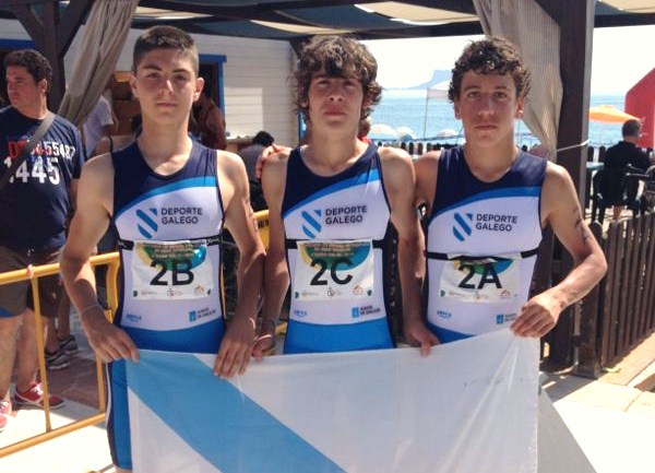 A.Pardo y V.Souto Campeones Nacionales Escolares con Galicia
