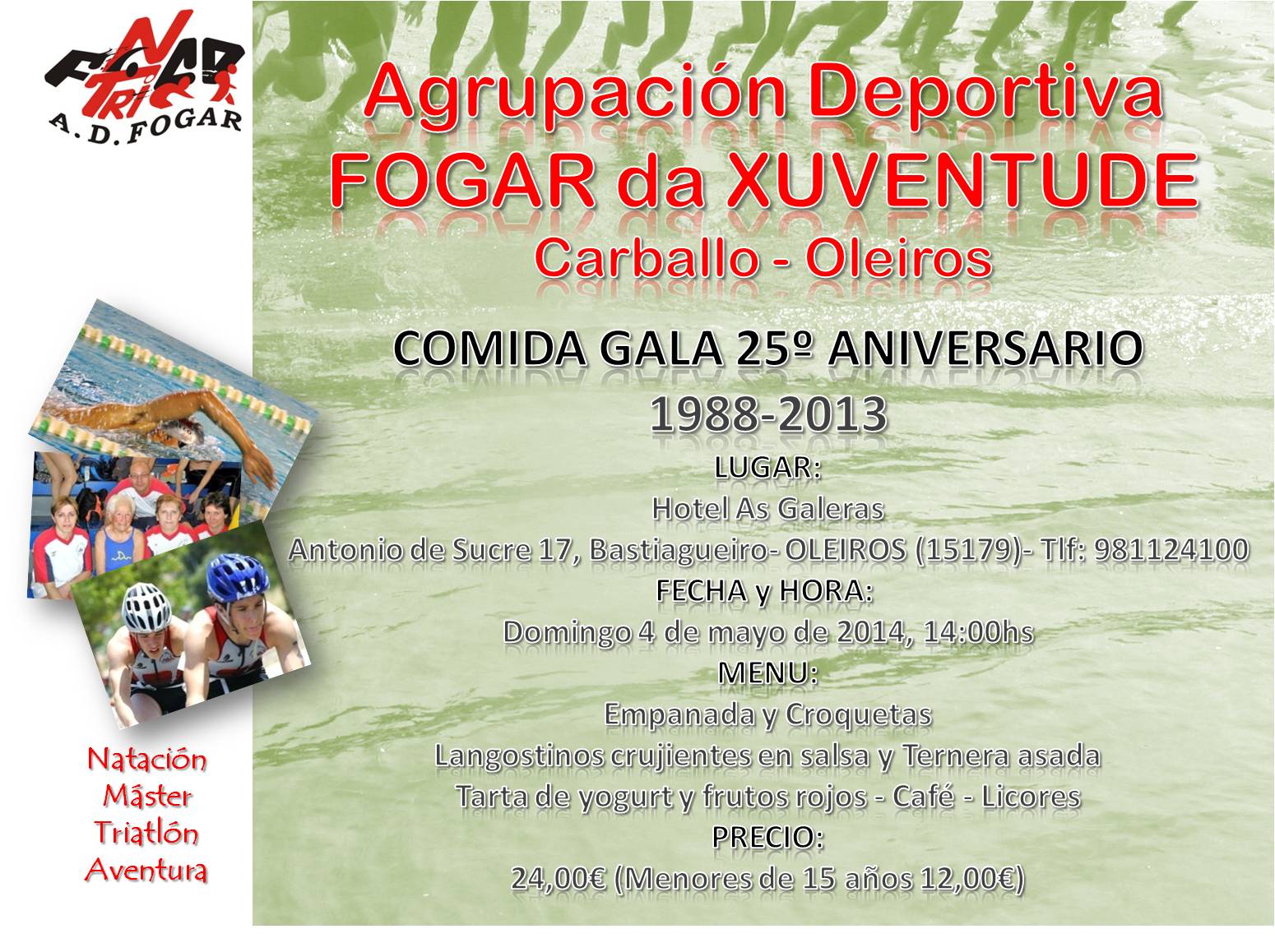 El Fogar celebra su Comida-Gala anual en el Hotel As Galeras