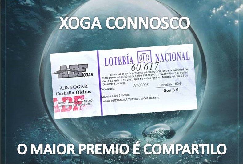 Xa temos á venda a lotería de nadal da AD.Fogar