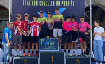 Os nosos foron prata por equipos no Tríatlon Concello de Porriño